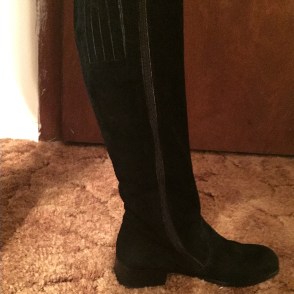 Black womens knee high boots
